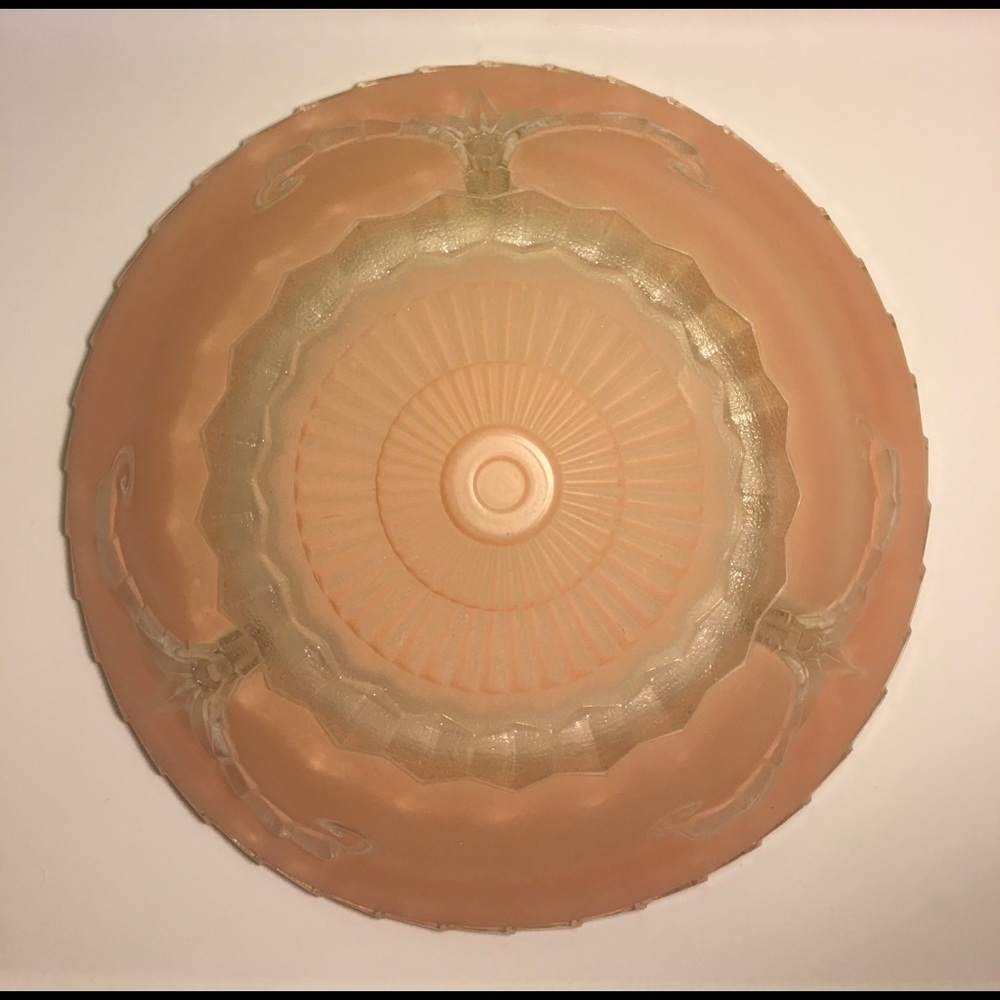 Vintage Frosted Pink Ceiling Light Shade
